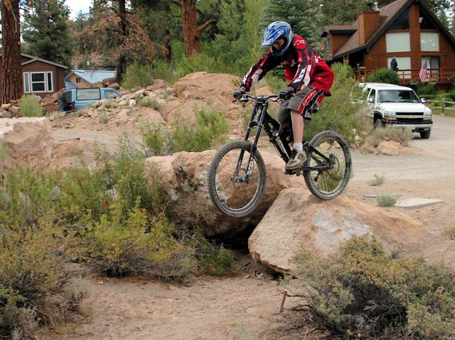 Jumping bike in Sunny Slopes - July 14, 2007