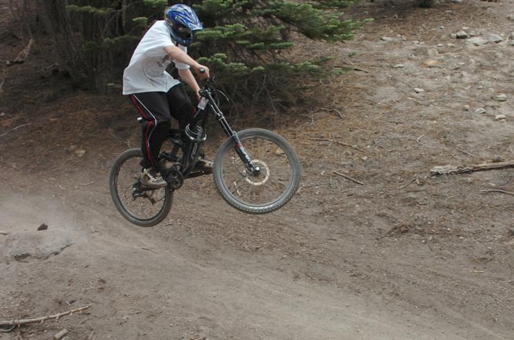 Me on Mammoth bike trail near Canyon Lodge - July 15, 2007