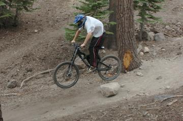 Me on Mammoth bike trail near Canyon Lodge - July 15, 2007