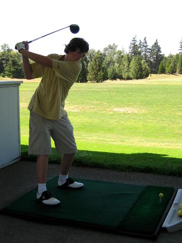 Practice at the driving range - July 10, 2008