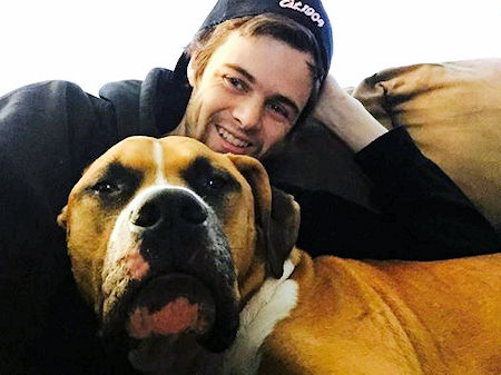 Andrew and dog Burner - Summer 2015 Andrew and dog Burner - Summer 2015