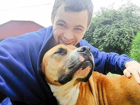 Andrew and dog Burner - Summer 2015 Andrew and dog Burner - Summer 2015