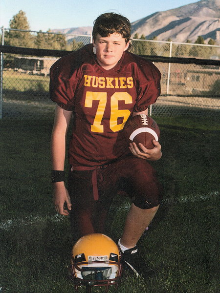 Andrew played on the Mammoth Huskies Youth Football Team Andrew played on the Mammoth Huskies Youth Football Team