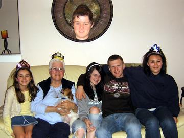 Desi, Vee with me, Brenna, Patrick, Asmara with Andrew in spirit helped Vee celebrate her 70th birthday March 22, 2008