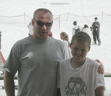 Andrew with Hans Smith, President of Armada Skis - May 25, 2003
