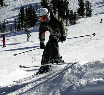 Andrew skiing on February 8, 2004